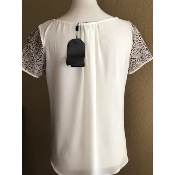 Patterson J Kincaid Hunter Tee Beige (Moonstruck) Women's Blouse PT23261547JK S - Picture 3 of 9